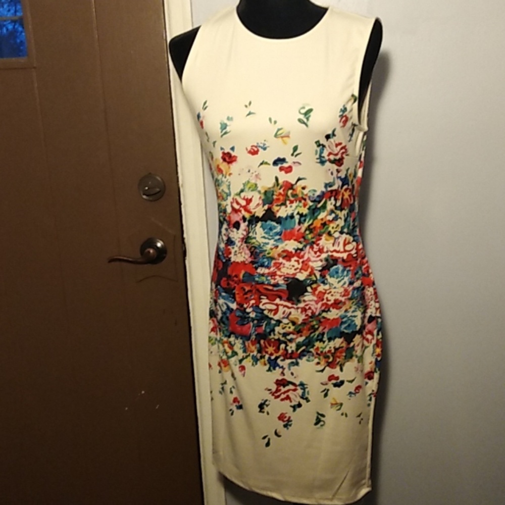 SHEIN sleeveless floral midi dress